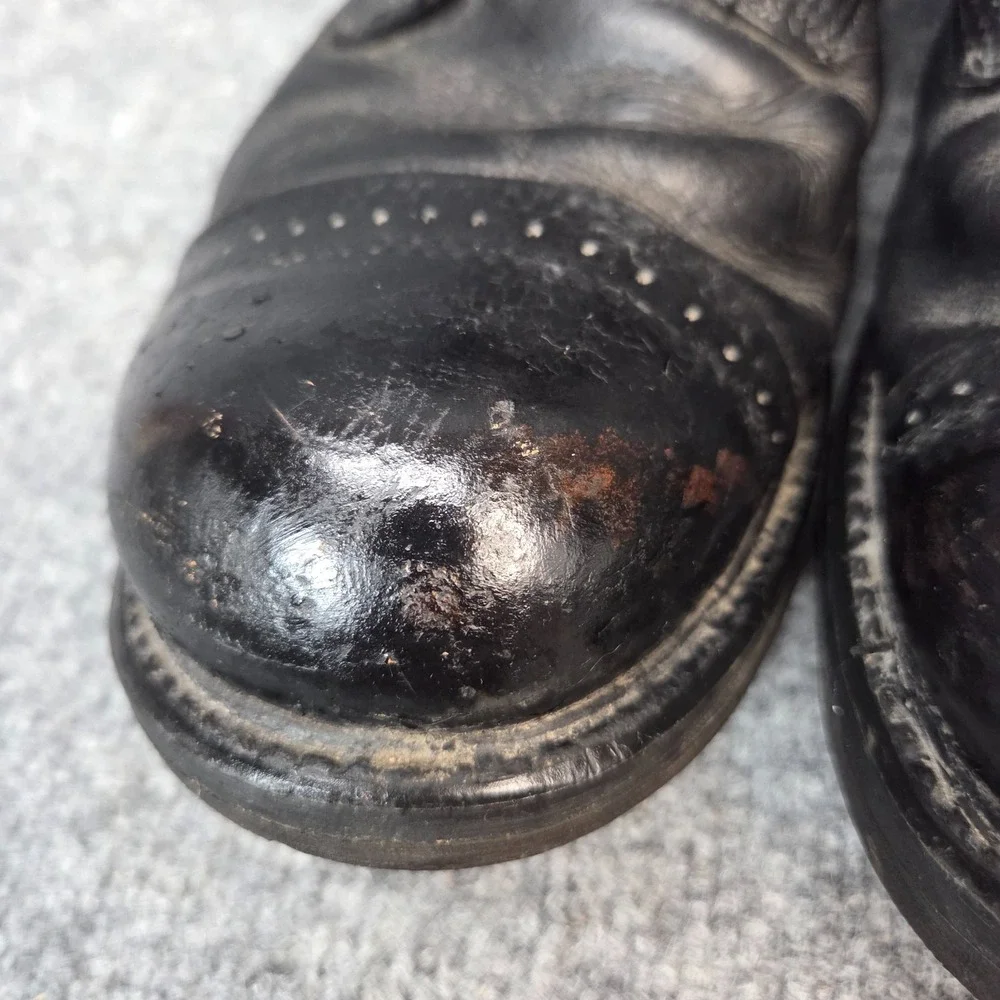 CORCORAN 975 Military Cap Toe Combat Jump Black Leather Boots USA 13D